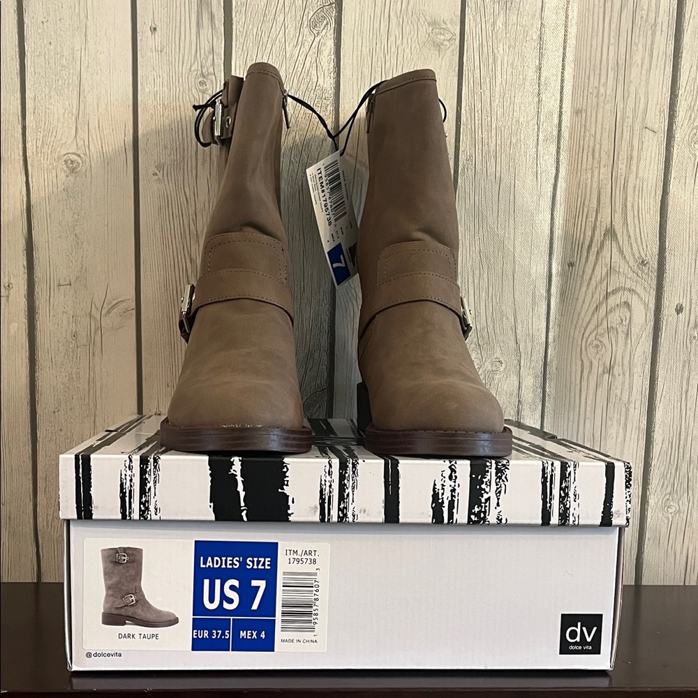 NWT Dolce Vita Dark Taupe Boots, Ladies Size 7 #BootSeason